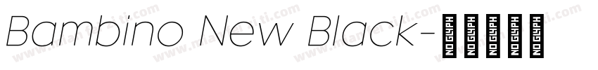 Bambino New Black字体转换